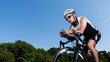 Triathlet auf dem Fahrrad