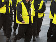 Police action on street