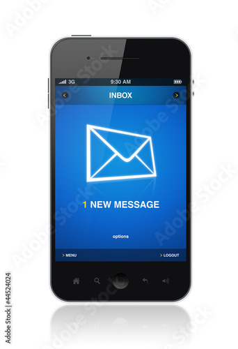 Photo: New message on mobile phone New message on mobile phone