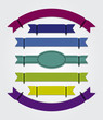 Modern colourful ribbons - blank