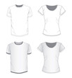 Vector. Men's and women's shirt design templates.