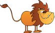 Funny Lion Cartoon Character