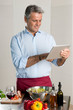 Modern chef with tablet