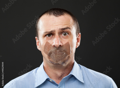 Photo: Silenced businessman Silenced businessman