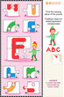 ABC learning educational puzzle (letter E)