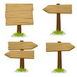 Wooden signs set