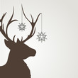 Elch mit Weihnachtsschmuck