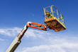 Orange Mechanical Lift, Cherry Picker
