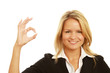 girl doing the okay sign and smiling