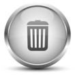 Papierkorb Button Silber