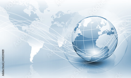 Illustration: Image of light blue planet Earth Image of light blue planet Earth