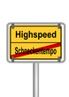 Vektor: Highspeed vs Schneckentempo Highspeed vs Schneckentempo