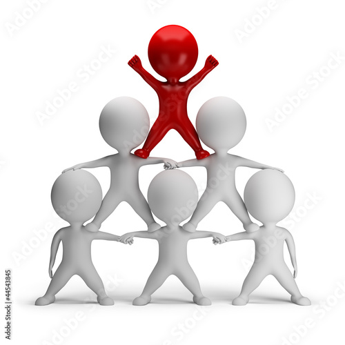 Illustration: 3d small people - pyramid of success 3d small people - pyramid of success
