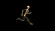 Runing skeleton w/alpha channel & also loopable