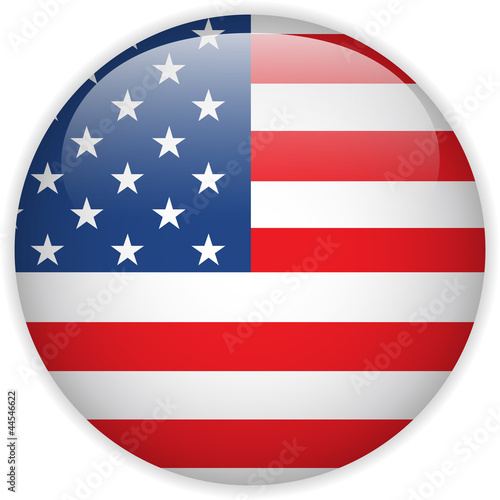 Vector: United States Flag Glossy Button United States Flag Glossy Button