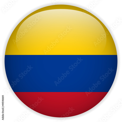 Vector: Colombia Flag Glossy Button Colombia Flag Glossy Button