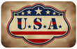 Vector: Grunge USA Sign Grunge USA Sign