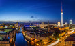 Foto: Berliner Skyline zur blauen Stunde Querformat Berliner Skyline zur blauen Stunde Querformat