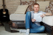 Photo: Mature man working at home Mature man working at home