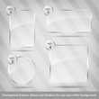 Collection of transparent vector glass frames