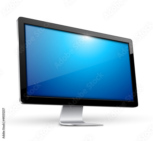 Vector: lcd tv monitor, vector illustration. lcd tv monitor, vector illustration.