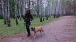 Young woman and her big dog