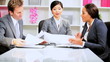 Multi Ethnic Business Team Modern Boardroom