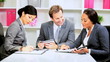 Male Caucasian Business Team Leader Meeting