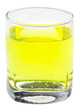 glass of yellow carbonated water with vitamin C