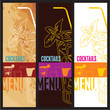 Cocktails Menu Card Design template. Menu template for bar.