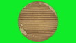 Video: Corrugated Cardboard Earth rotating on green screen. Loopable. Corrugated Cardboard Earth rotating on green screen. Loopable.