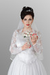 Bride with wedding bouquet