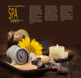 Spa theme with sunflower