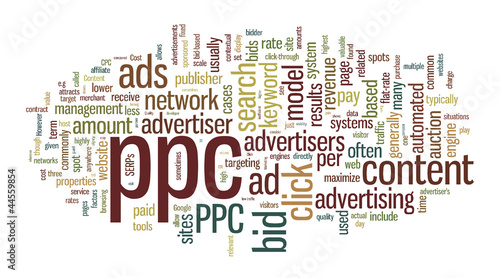 Illustration: ppc concept tag cloud ppc concept tag cloud