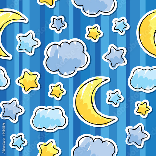 Vector: pattern with night sky pattern with night sky