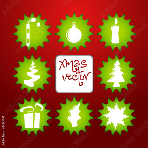 Vektor: vector christmas poster made from icons vector christmas poster made from icons