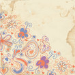 Floral background on the paper texture design