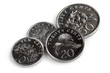 Photo: Singapore Coins Isolated on White Singapore Coins Isolated on White