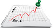 Illustration: chart_time_money_rise_pin chart_time_money_rise_pin