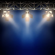 Backstage spotlights.