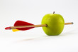 Apple pierced by arrow