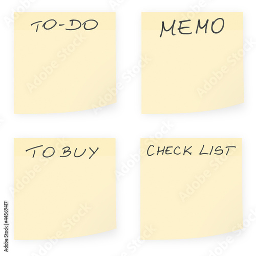 Photo: Emptysticky notes and to-do lists Emptysticky notes and to-do lists