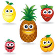 Funny Fruits: Lemon, Pineapple, Lemon, Strawberry