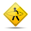 Señal amarilla surfer