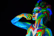 Woman's face with bodyart