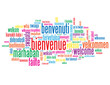 Nuage de tags "BIENVENUE" (accueil service clients satisfaction)