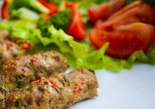 Foto: Kebab with vegetables Kebab with vegetables