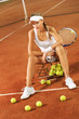 Foto: Beautiful girl tennis player Beautiful girl tennis player