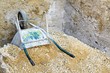 old wheelbarrow upside down