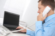 Business man working at office